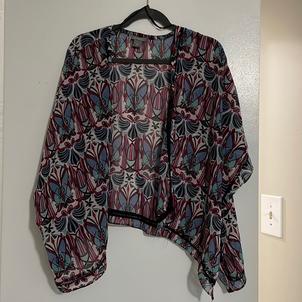 Angie (m) printed sheer Kimona